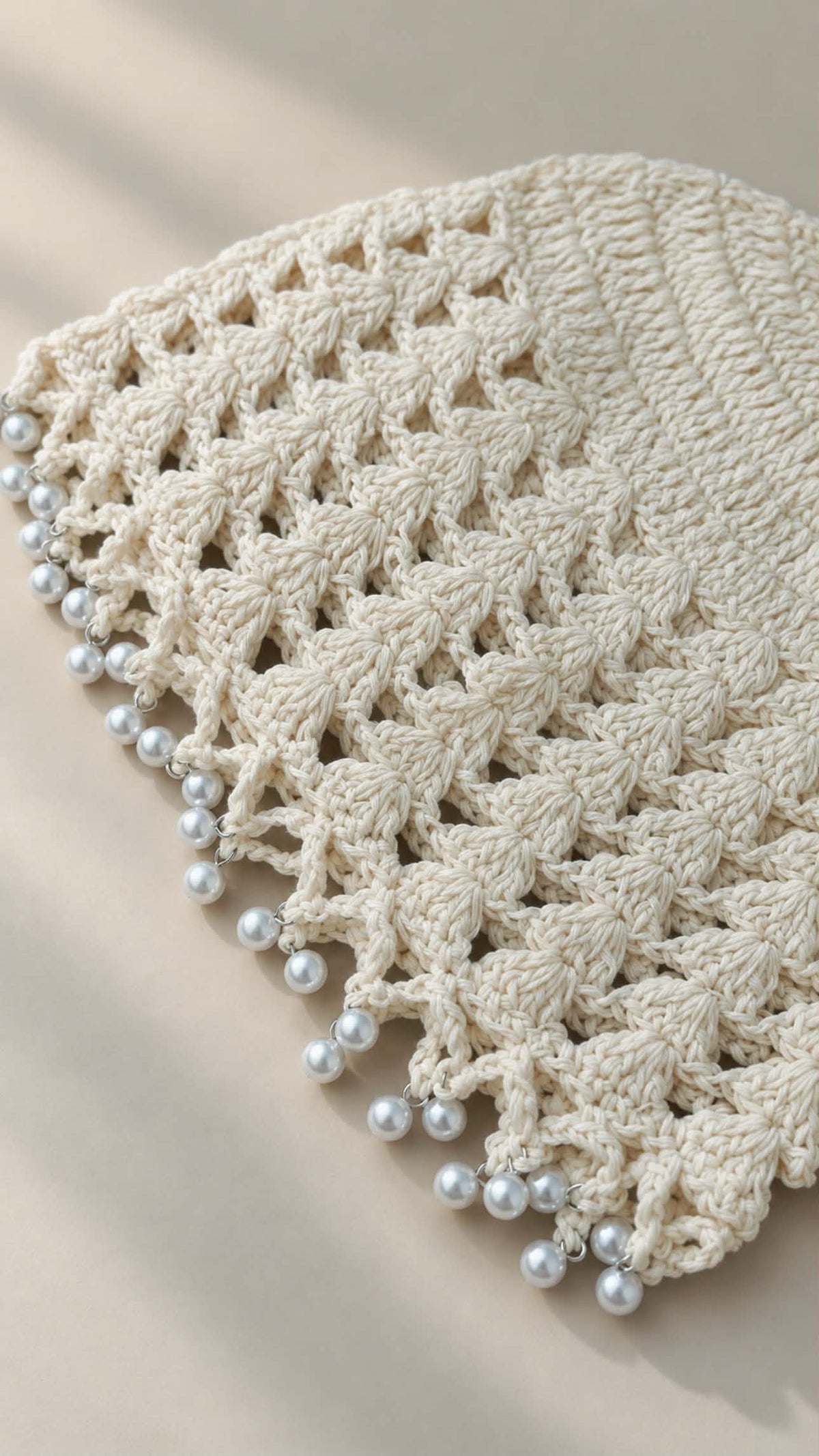 Pearl Crochet Beanie